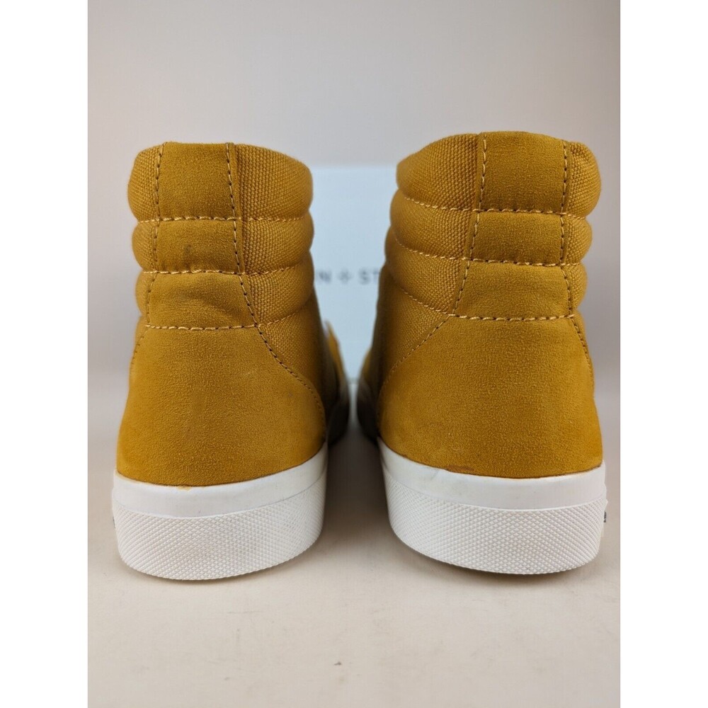 Sun + Stone Jett High Top Sneakers Mens 9.5 M Yellow Canvas Casual Shoes NWB - Picture 7 of 10